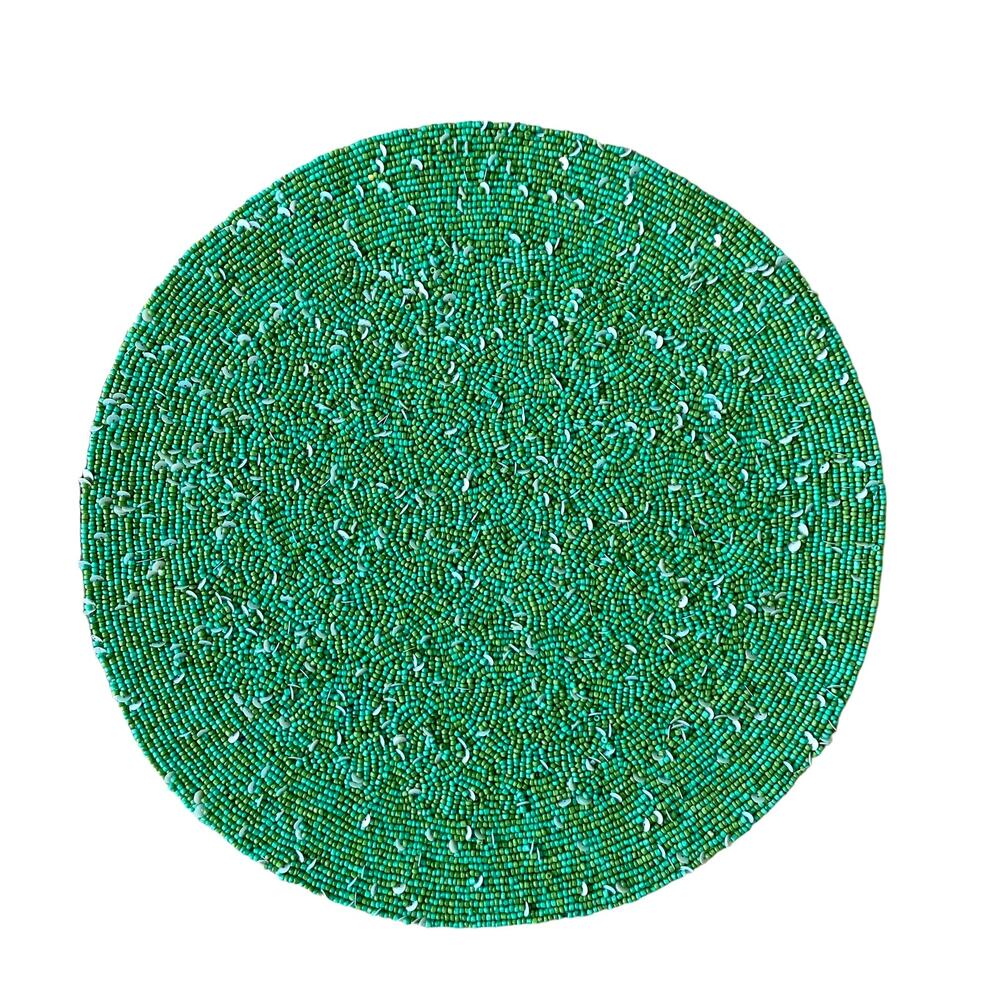 Tiramisu Christmas Hand Beaded Placemat 15in Holiday Glam Home Decor NEW